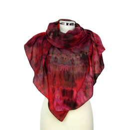 Dark Cherry Red Oversized Silk Scarf – Wild Cherry