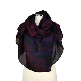 Burgundy Navy Purple Silk Scarf – Plumpy Plum
