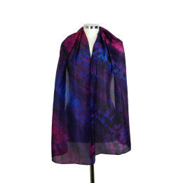 Magenta Blue Silk Scarf – Pink Agate | Heron Design Studio