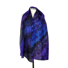 Blue Purple Silk Scarf – Night in Venice | Heron Design Studio