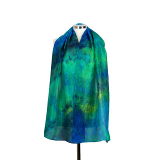 Blue Green Silk Scarf – Amazon River
