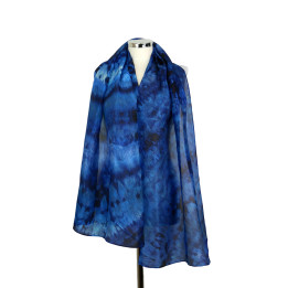 Midnight Blue Silk Scarf – Indigo Dream | Heron Design Studio