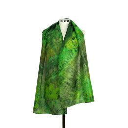 Green Yellow Silk Scarf – Enchanted Forest | Heron Design Studio
