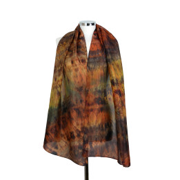 Brown Rust Silk Scarf – Walnut | Heron Design Studio