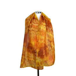 Yellow Brown Silk Scarf – Yummy Honey | Heron Design Studio
