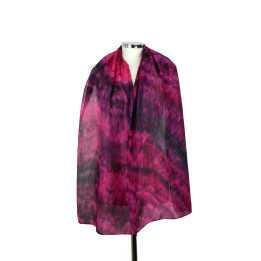 Pink Black Silk Scarf – Geranium | Heron Design Studio