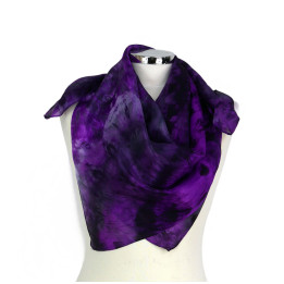 Purple Square Silk Scarf – Purple Sky | Heron Design Studio