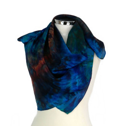 Colourful Square Silk Scarf – Colour Magic | Heron Design Studio