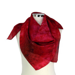 Red Square Silk Scarf – Lipstick | Heron Design Studio