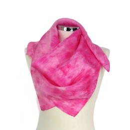 Light Pink Square Silk Scarf – Rose | Hand-Dyed