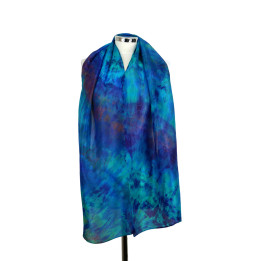 Purple Blue Silk Scarf – Atoll | Heron Design Studio