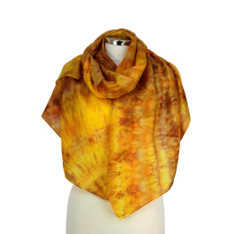 Yellow Orange Brown Silk Scarf – Yummy Honey