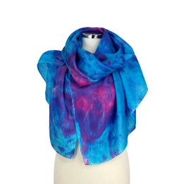 Turquoise Pink Oversized Silk Scarf – Pink Atoll