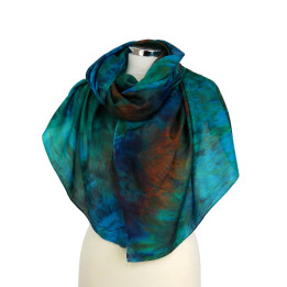 Dark Multicolour Oversized Silk Scarf – Crazy Rainbow