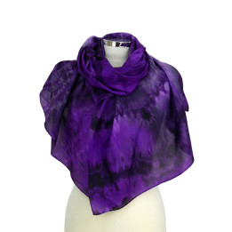 Purple Mauve Black Oversized Silk Scarf – Purple Sky