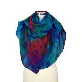 Multicoloured Oversized Silk Scarf – Colour Magic